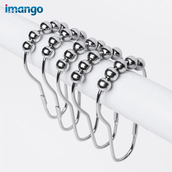 

curtain hooks metal bathroom shower curtain hook accessories window curtains pothook buckle fastener clasp steel ball smooth