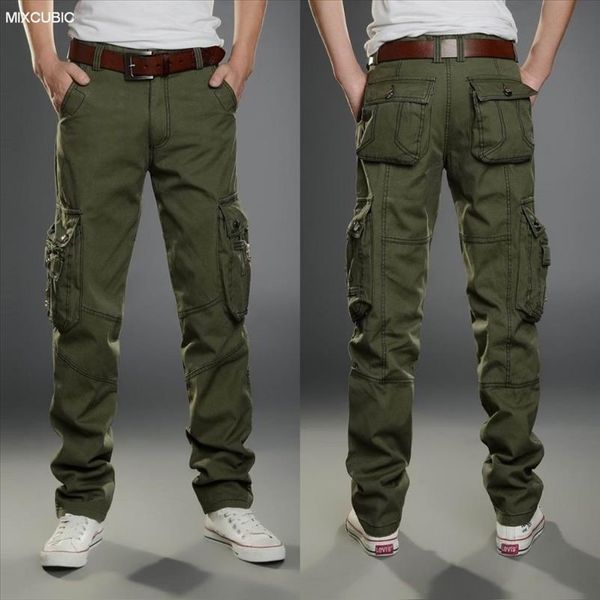 

washing military uniform pants men wear resistant cargo pants for men overalls multi pocket overalls men size 28 38, Black