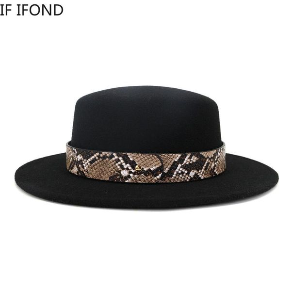 

wide brim hats casual vintage flat felt fedoras wool party formal hat gambler cap, Blue;gray