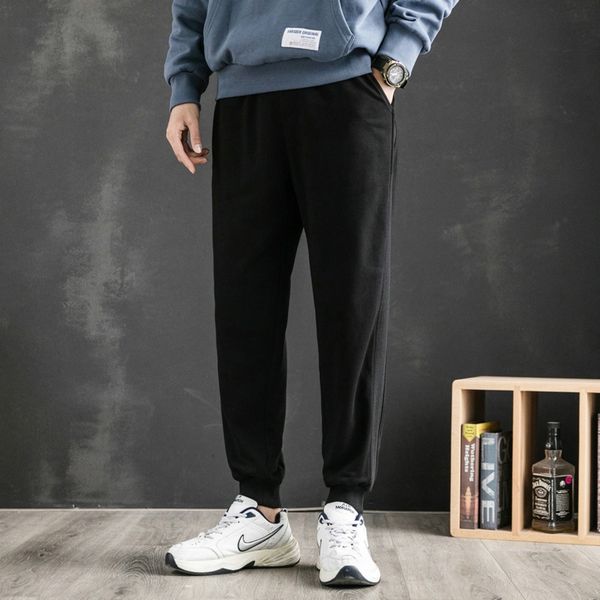 

ginkr 2020 нового стиля мужчина мужской нога вскользь tight случайного pantstrend спорта потерять спортивные брюки небольшого хлопка capris, Blue