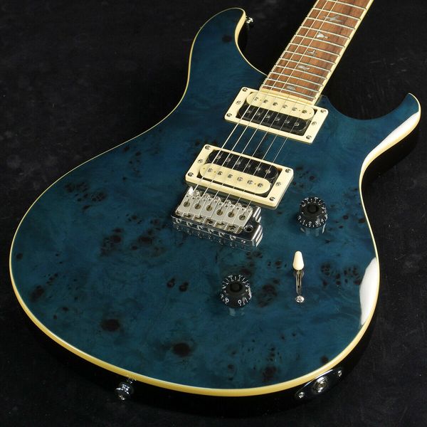 

se custom 24 poplar burl whale blue electric guitar