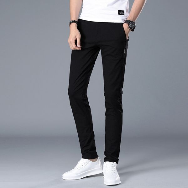 

gt5nd korean fashion versatile loose men's pants tube slim casual fit men's 2020 summer spring pantspants casual straight thin 61e, Blue