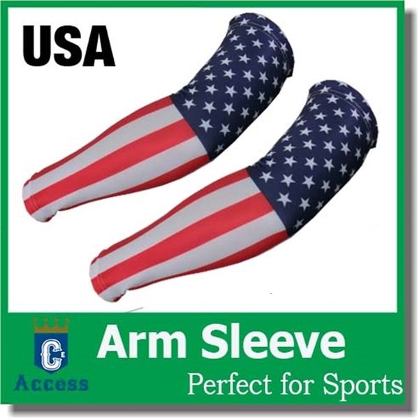 

flag sleeve baseball arm lace usa american