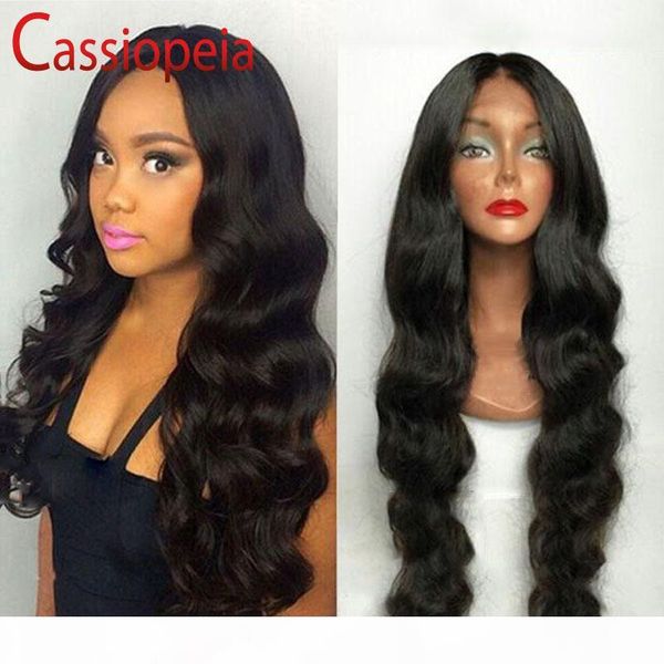 

indian remy hair full lace human hair wigs with baby hair for black women glueless lace front wig middle part body wave cheap, Black;brown
