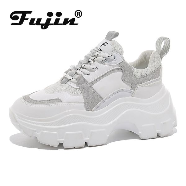 

vip link for dropshipping fujin chunky sneakers women spring thick bottom daddy shoes round toe breathing leisure women shoes, Black