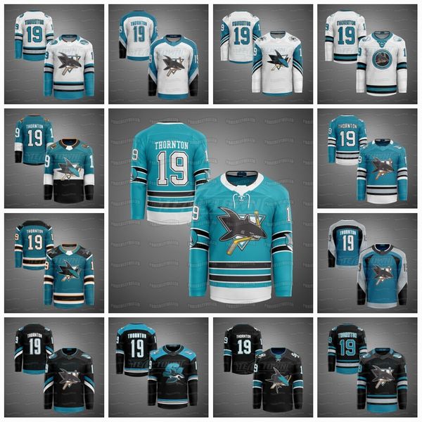 

12 patrick marleau 2021 30th anniversary warm-up san jose sharks teal jersey logan couture evander kane brent burns martin jones, Black;red