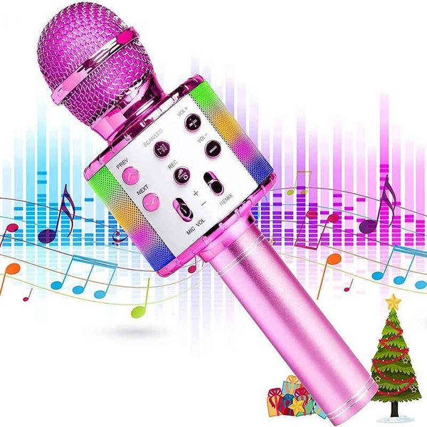 Giocattoli divertenti per ragazze di 4-15 anni, microfono per karaoke portatile per bambini Regali di compleanno per ragazzi di 8 9 10 11 anni G1224