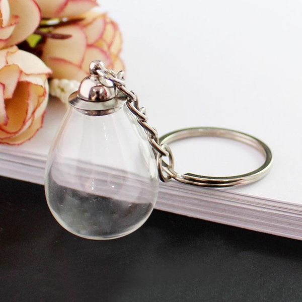 

2pcs hollow fillable glass locket hair locket urn keychain ashes fillable pendant keychain memorial gift, Silver