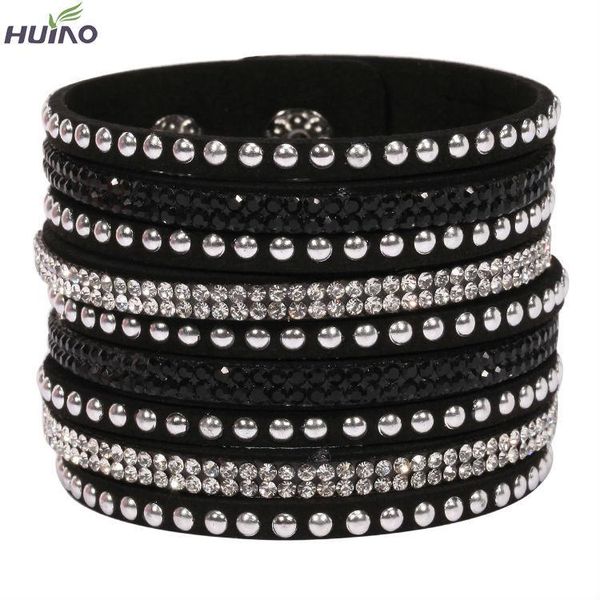 

pulseiras sterling ювелирное новые моды продажа hot 8 цвет браслеты шарма двойной круг многослойные menwomen подарок браслет, Black