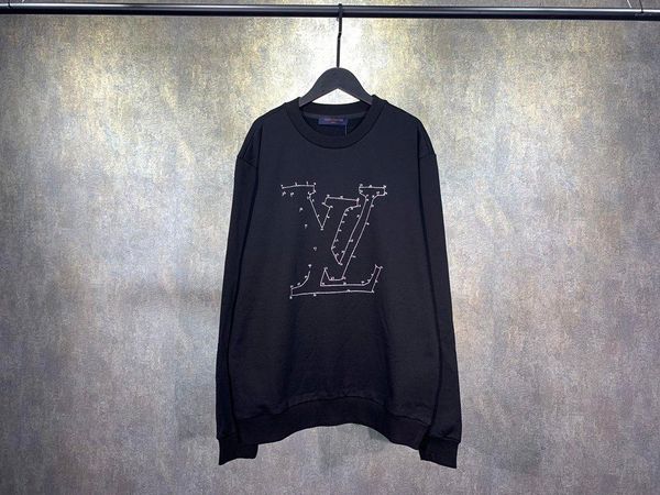 

20fw mens womens designer sweatshirt hooded digital connected letters hoodie sweater streetwear outdoor loui winter clothing quality, Black;brown