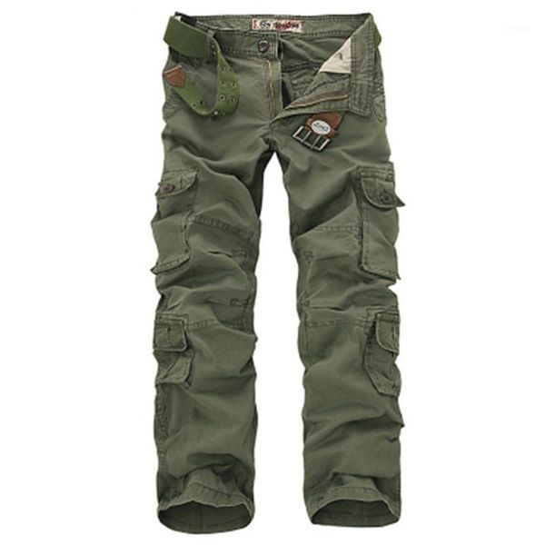 

fashion cargo pants men loose baggy tactical trousers oustdoor casual cotton cargo pants men multi pockets big size1, Black