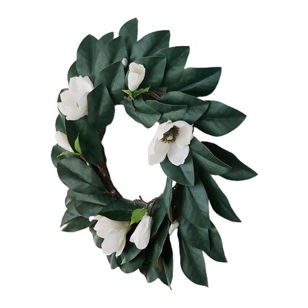

decorative flowers & wreaths 1pc artificial floral wreath door hanging decoration party lei (green)