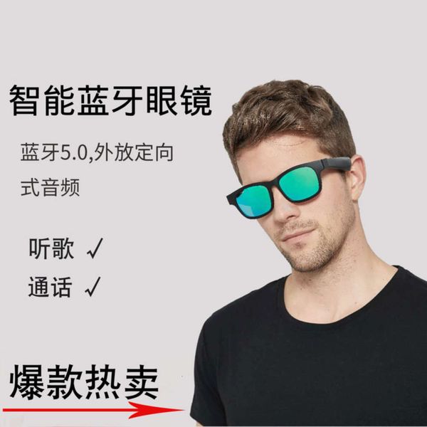 

headset sunglasses smart sunglasses bluetooth trend glasses directional external bluetooth glasses speaker, White;black