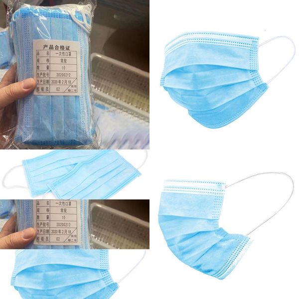 

stock cover masks protect three health stock mask mask in mouth dust disposable 3-ply three layer masks cover in layer health ear-loop qpuo