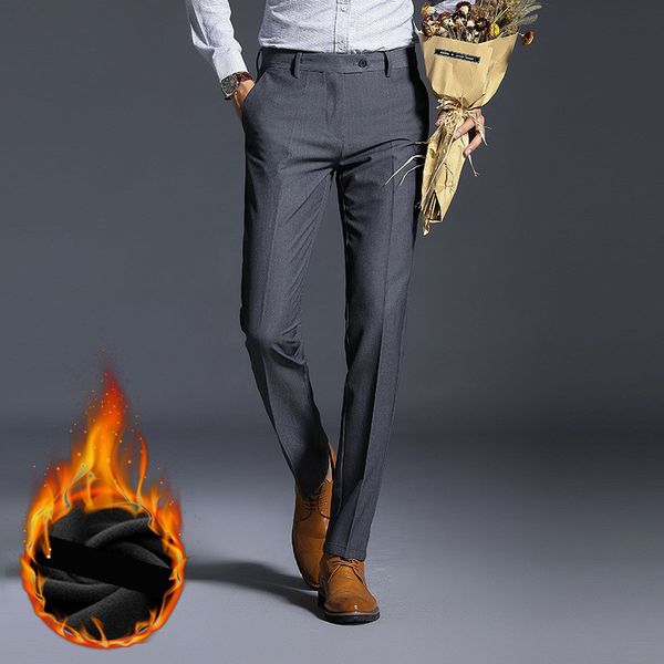 

mrmt 2020 brand autumn winter middle-aged men's casual pants for male suits veet trousers, Black