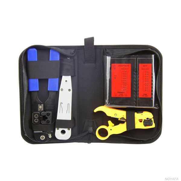 

4 in 1 network cable tester set lan tester wire tracker diagnose finder wire testing tool with rj45 plug crimping tool