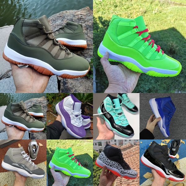 

jumpman 11 cool grey 11s basketball shoes bred concord 45 space jam men women trainers low legend blue medium olive designer sneakers size 3