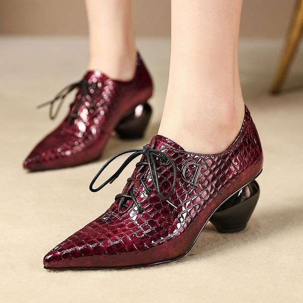 

patent 2021 woman of stone grain plus size 22.5-26 in length women's pointed to ladies'shoes fashion shoes e1mb, Black