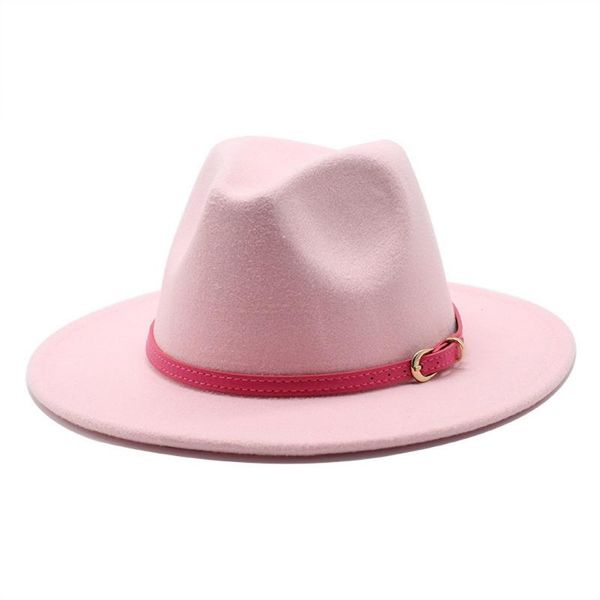 

liser four seasons women fedora female hat jazz style felt red ribbon decoration prom outdoor get together fashion high qual, Blue;gray