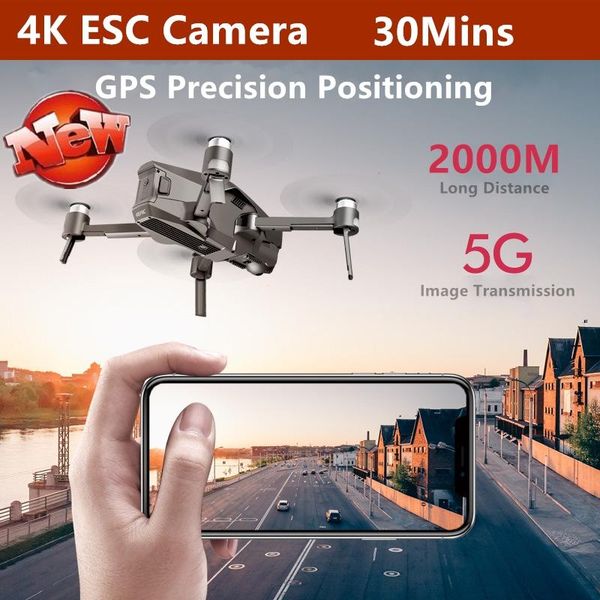 

professional gps remote control quadcopter brushless wifi fpv 4k hd camera automatic follow 2km distance 30mins life rc drone