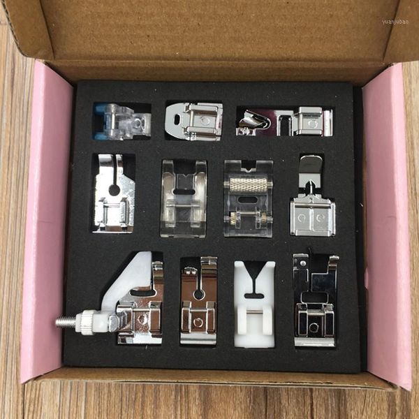 

11 pcs/set multi function sewing machine feet presser foot spare parts accessories household tools1, Black
