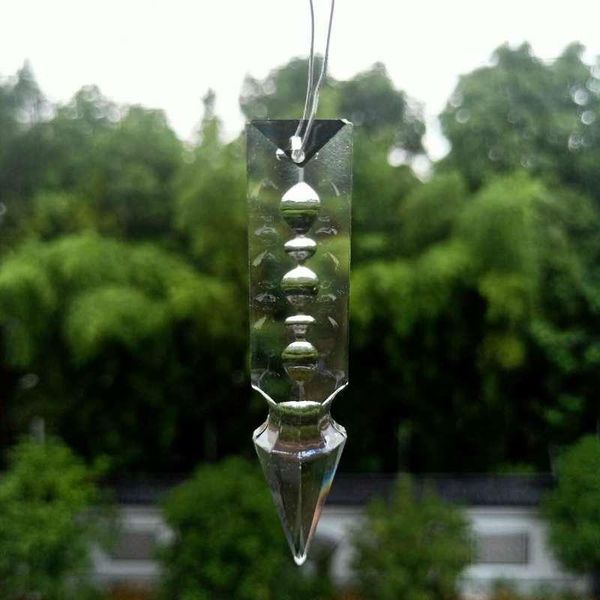

75mm fire arrow glass crystal pendants clear chandelier crystals accessories suncatcher wedding home decor hanging ornament h jllxuq