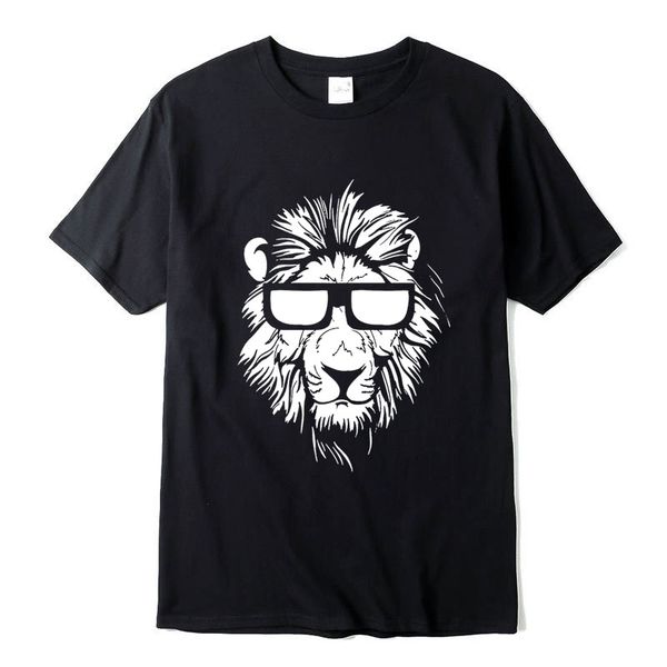 

xinyi men's short sleeve lion printed cool mens tshirt male fashion s sport hooded sweatshirt hoodie men t shirt