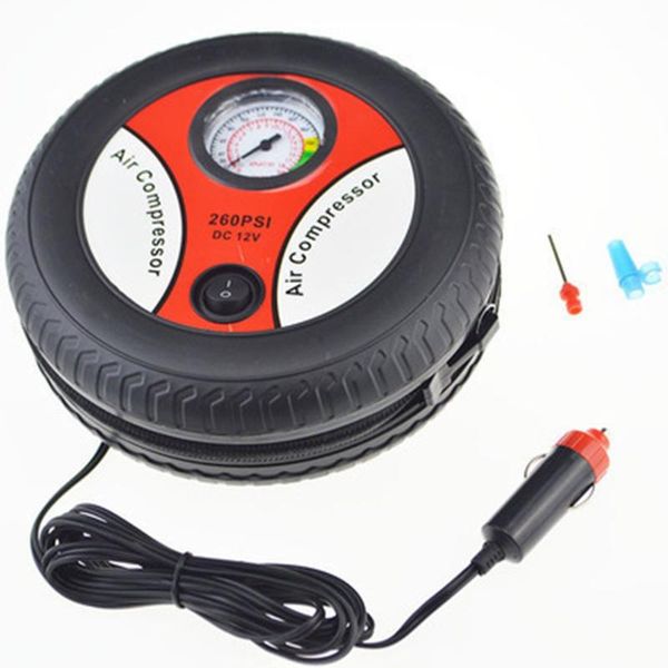 

car air pump 260psi dc 12v auto pump portable electric mini tire inflator air compressor dropship for locomotive