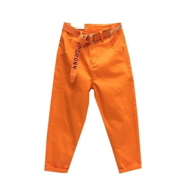 

2020 spring autumn new fashion red casual jeans women loose harem pants plus size 26-31 r15721, Blue