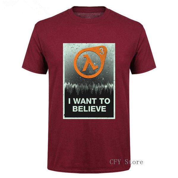 

half life half life 3 i want to believe charismatic guy fashion custom short sleeve man sport hooded sweatshirt hoodie t shirt