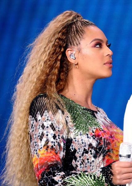 Beyonce bionda coda di cavallo estensione dei capelli vergine umana oney bionda 27 nastro avvolgere coda di cavallo pezzo di capelli ricci profondi capelli vergini coda di cavallo 140g