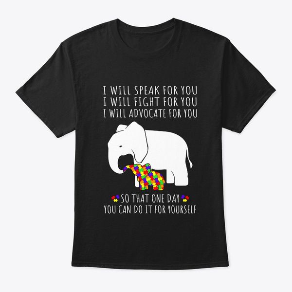 

i will speak for autism elephant 2019 summer t-shirts for men funny short sleeve cotton t-shirts sport hooded sweatshirt hoodie