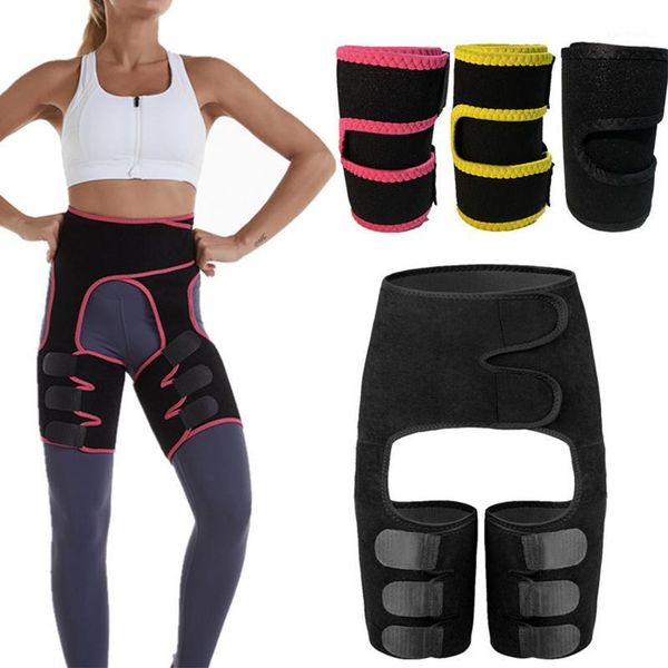

3 in 1 high waist trimmer women shapewear slimming thigh sweat abdomen hip lift belt shapers trainer fitness accessories1, Black;gray