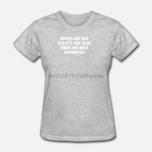 

roses are red violets are blue omae wa mou shindei black crazy man oversize 5xl female pop sport hooded sweatshirt hoodie t shirt