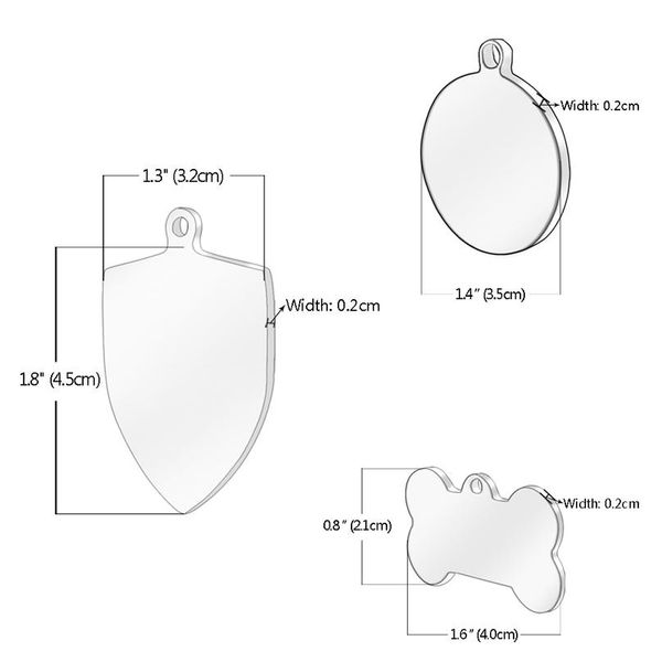 

stainless steel pet dog id tags personalized antilost custom puppy cat name phone tag collar accessories bone round mili wmthkb
