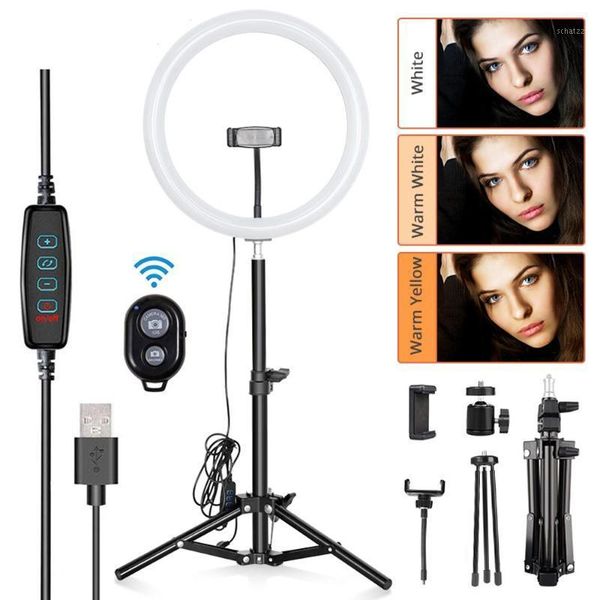 

spash 12 inch usb ring light dimmable deskring light 3 modes led lamp for makeup youtube with 45cm tripod1