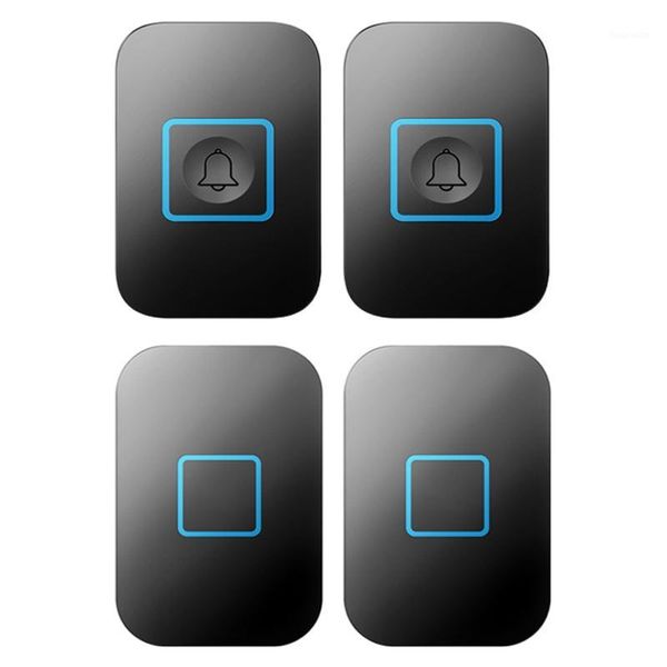 

wireless waterproof doorbell 2 button 2 receiver 300m music doorbell led eu plug1