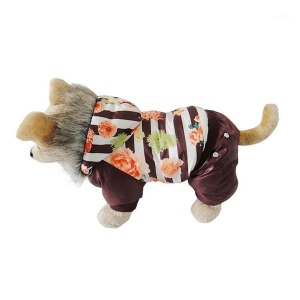 

dog apparel flower printing style pet dogs cotton winter coat ng by cpam clothing1