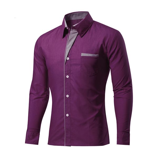 

casual long sleeved slim fit male social business for men men's shirt, White;black
