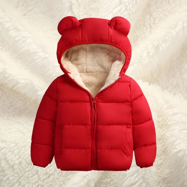 

winter clothing children's cashmere men's and women's padded jacket baby thickened down cotton, Black
