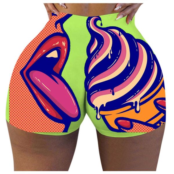 

women's fashion slim funny words print fitness candy ny women breathable booty shorts club, White;black