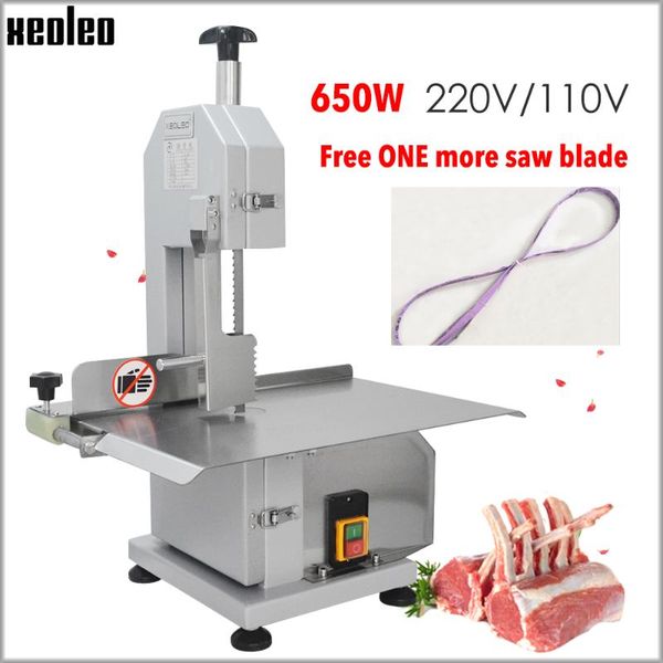 XEOLEO Knochensägemaschine Knochenschneidemaschine Gefrorener Fleischschneider Kommerzieller Schnitt Traber/Rippen/Fisch/Fleisch/Rind 110V/220V