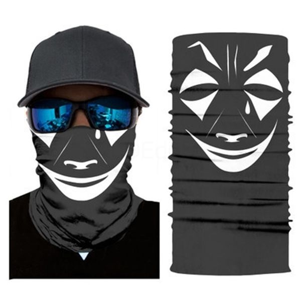 

y9cmb 3d seamless skull scarf skull scarf bandanas mask cycling fishing ski face outdoor headband tube magic men women neck scarves#129, Blue;black