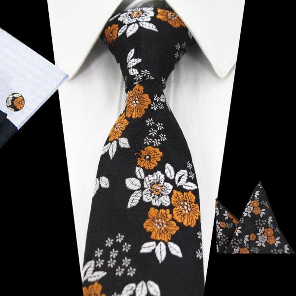 

neck ties rboco arrival floral fashion tie 7cm blue necktie red wedding men's green purple silk hanky and cufflink set, Blue;purple