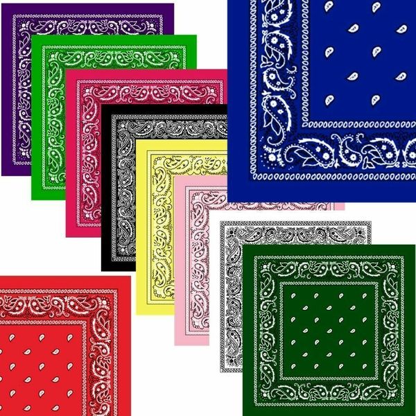 

magic bandana face cover mask 100% cotton non fading paisley bandanas lot print scarf multifunctional outdoor sports fy7026