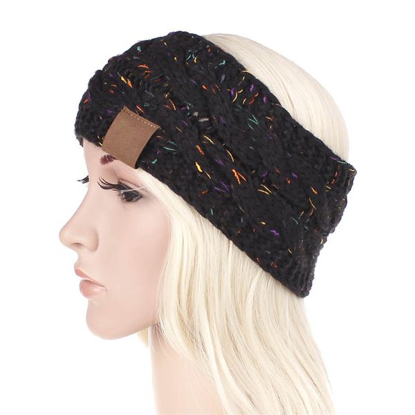 Nuovi colori misti Fascia per capelli lavorata a maglia all'uncinetto Donna Sport invernali Copricapo Fascia per capelli Turbante Scalda orecchie Beanie Cap Fasce