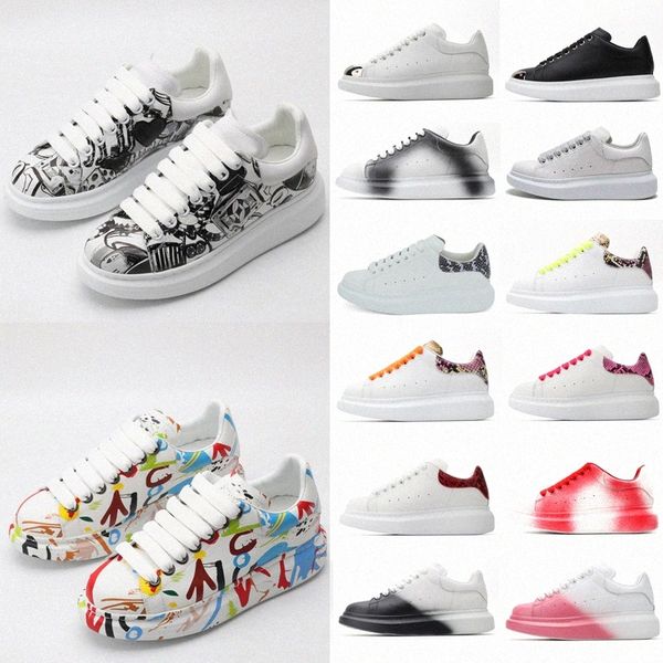 

2021 luxury fashion designers party colours scrawl espadrille mens women 3m platform oversized sneaker cool shoes sneakers with box k4w2#, Black