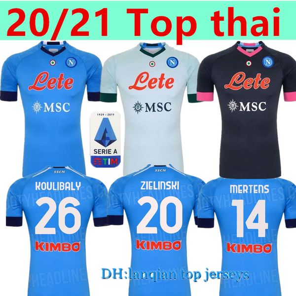 

20 21 napoli soccer jersey naples football shirt 2020 2021 koulibaly camiseta de fútbol insigne milik maillots h.lozano mertens men kids, Black;yellow