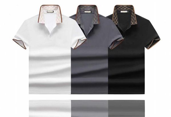 

2022 designer stripe polo shirt t shirts snake polos bee floral embroidery mens high street fashion horse polo t-shirtm-3xl#16, White;black