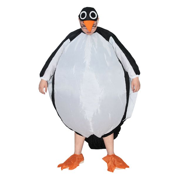 Mascot CostumesAdvertising Pinguim Mascot Traje Adulto Inflável Explodir Fato Presente Dos Desenhos Animados Dos Desenhos Animados Vestido de Halloween Vestido Adulto Tamanho